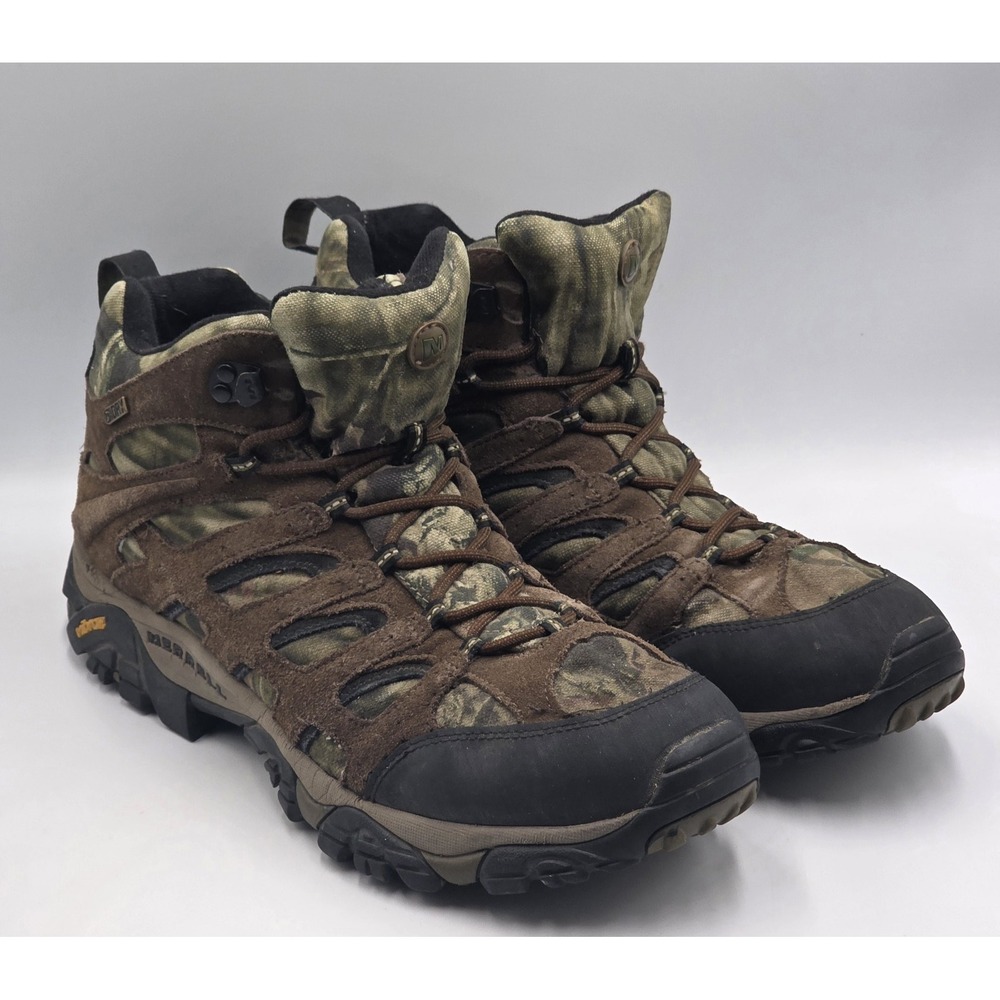 Merrell Mossy Oak Camo Hunting Boots Mens 13 Waterproof Outdoor J21519